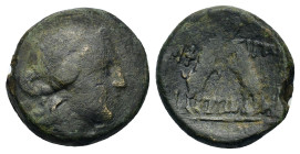 Macedon, Amphipolis, c. 187-168/7 BC. Æ (20,8mm, 9.2g). Laureate head of Apollo r. R/ Two rampant goats confronting. SNG ANS 114-7.