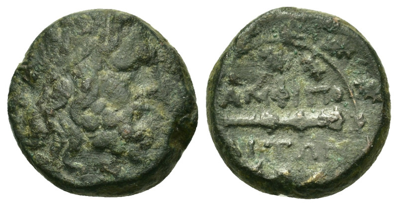 Macedon. Amphipolis. c. 187-168/7 BC. Æ (16,5mm, 6,00g). Head of Philip II to ri...
