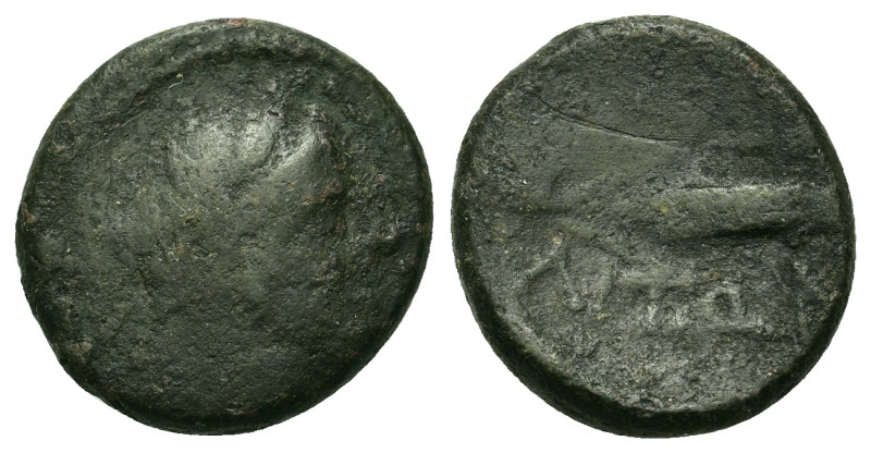 Macedon, Amphipolis, after 148 BC. Æ (15,9mm, 3.88g). Head of Demeter r., wreath...