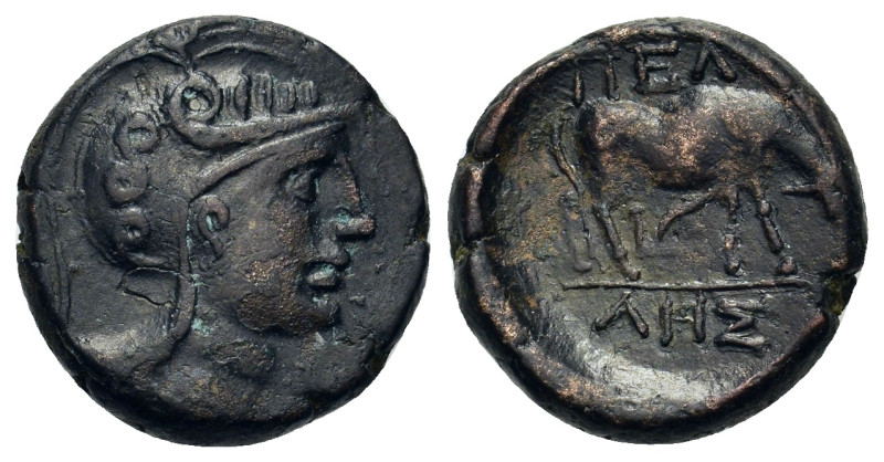 Macedon, Pella, after 148 BC. Æ 18,5mm. (6,95g.) Helmeted head of Athena to righ...
