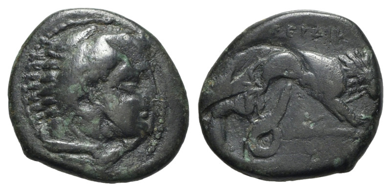 Kings of Macedon, Perdikkas III (365-359 BC). Æ (18mm, 3.46g, 12h). Head of Hera...