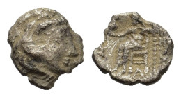 Kings of Macedon. Alexander III ‘the Great’ (336-323 BC). AR Hemiobol (7,7mm, 0.35g). Eastern imitation. Head of Herakles left, wearing lion skin R/ Z...