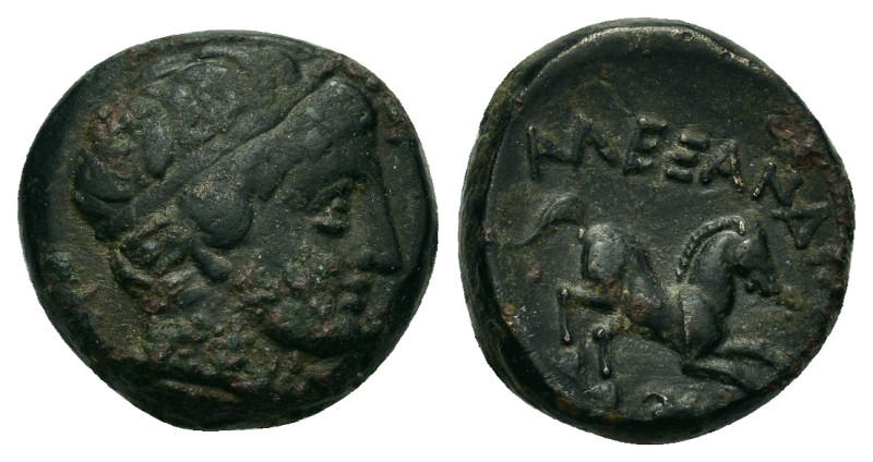 Kings of Macedon. Alexander III 'the Great' (336-323 BC). Æ 14mm (4,50 g). Amphi...