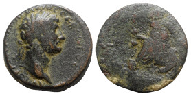 Hadrian (117-138). Cappadocia, Tyana(?). Æ (24mm, 10.16g, 12h). Laureate head r. R/ Tyche seated l., holding ears of corn. Cf. RPC III 2955. Good Fine...
