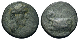 Antoninus Pius (138-161). Thrace, Coela. Æ (16,7mm, 3.9g). Laureate head r. R/ Prow left. Varbanov 2888.