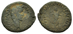 Antoninus Pius (138-161). Pisidia, Pappa Tiberia. Ӕ (22mm, 5.5g). ΑVΤ ΚΑΙ [ΑΔΡ ΑΝ]ΤѠΝΙΝOϹ, laureate head to right R/ ΤΙ[ΒЄΡΙЄѠΝ] ΠΑΠΠΗΝѠΝ) Mên standin...