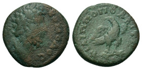 Commodus (177-192). Thrace, Philippopolis. Æ (17,1mm, 3.66g). Laureate head r. R/ Eagle on thunderbolt.