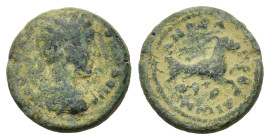 Commodus (180-193). Cilicia. Anazarbus. Æ (16,3mm, 3.3g). AYTO Λ AY KOMOΔOC. Laureate, draped and cuirassed bust right. R/ ANAZAPBE / ΘP(retrograde)Ρ....