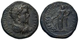 Septimius Severus (193-211). Moesia inferior, Marcianopolis. Æ (29,6mm15.8g). Laureate, draped and cuirassed bust right R/ Tyche standing left, holdin...