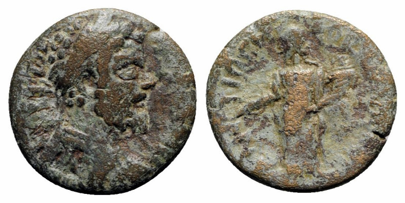 Septimius Severus (193-211). Pisidia, Antioch. Æ (22mm, 5.36g, 6h). Laureate and...