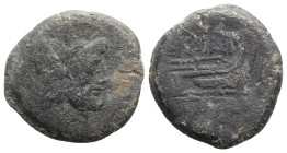 C. Maianius, Rome, 153 BC. Æ As (32mm, 18.76g, 9h). Laureate head of Janus. R/ Prow of galley r.; C. MAIANI above. Crawford 203/2; RBW 871. Good Fine