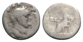 Vespasian (69-79). AR Denarius (15.5mm, 2.97g, 6h). Rome, 70-2. Laureate head r. R/ Vesta seated l., holding simpulum. RIC II 37; RSC 561. Fine