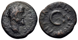 Septimius Severus (193-211). AR denarius (17,6mm, 3.32g). Emesa mint, Struck A.D. 194-195. Laureate head right. R/ Crescent moon with stars and pellet...