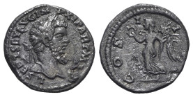 Septimius Severus (193-211). AR Denarius (18.5mm, 1.67g, 12h). Laodicea, 198-200. Laureate head r. R/ Victory advancing l., holding wreath and palm. R...