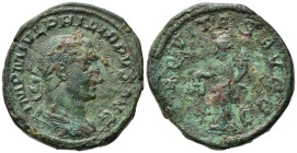 Philip I (244-249). Æ Sestertius (30,77 mm, 19,27 g). Rome, AD 244-249. Laureate, draped and cuirassed bust r. R/ Aequitas standing l., holding scales...