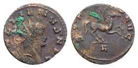 Gallienus (253-268). Antoninianus (19mm, 3.20g, 6h). Rome, 267-8. Radiate head r. R/ Pegasus advancing r.; A. RIC V 283; MIR 712b; RSC 979. Good Fine ...