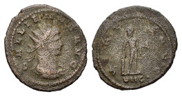 Gallienus (253-268). Antoninianus (20.5mm, 2.90g). Antioch. Radiate, draped and cuirassed bust r. R/ Hercules standing facing, head l., holding club a...