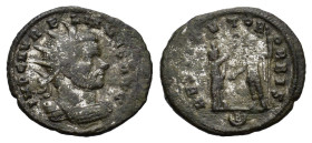 Aurelian (270-275). Radiate (24mm, 4.20g). Cyzicus, 272-3. Radiate and cuirassed bust r. R/ Female standing r., presenting wreath to emperor standing ...