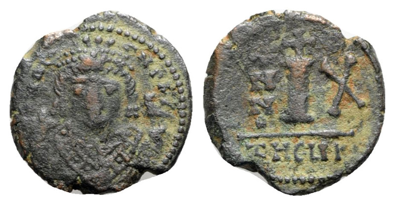 Maurice Tiberius (582-602). Æ 10 Nummi (19mm, 3.21g, 6h). Theoupolis (Antioch), ...