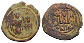 Heraclius and Heraclius Constantine (610-641). Æ 40 Nummi (32mm, 10.75g, 7h). Nicomedia, year 4 (613/4). Heraclius and Heraclius Constantine standing ...