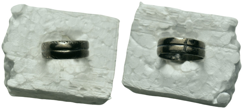 Islamic, Al-Andalus. AR ring probably for a child with cufic text. (19mm, 2.7g)....