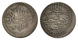 Ottoman Empire. Algeria. Mahmud II (AH 1223-1255/AD 1808-1839), BI 5 Asper. (20,8mm, 2.52g).Jaza'ir, AH 1240. KM 71.