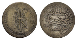 Ottoman Empire. Algeria. Mahmud II (AH 1223-1255/AD 1808-1839), BI 5 Asper. (20,8mm, 2.52g)Jaza'ir, AH 1245. KM 71.