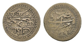 Ottoman Empire. Algeria. Mahmud II (AH 1223-1255/AD 1808-1839), AR 1/8 Budju. (16,8mm, 1.23g) Jaza'ir, AH 1244. KM 74. Scarce.