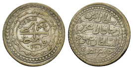 Ottoman Empire. Algeria. Mahmud II (AH 1223-1255/AD 1808-1839), AR 1 Budju. (28,4mm, 9.5g) Jaza'ir, AH 1241. KM 68.