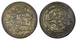 Ottoman Empire. Algeria. Mahmud II (AH 1223-1255/AD 1808-1839), BI 1 Budju?. (28,3mm, 7.35g) Jaza'ir, AH 1244. KM 68. Rare, under weight example.