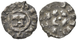 Italy, Lucca. Enrico III, IV or V (1039-1125). AR Denaro (15.5mm, 0.88g). Monogram. R/ LVCA. Biaggi 1056-8. Near VF