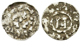 Italy, Lucca. Enrico III, IV or V (1039-1125). AR Denaro (16,3mm, 1g). Biaggi 1058.