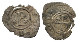 Italy, Perugia. Republic, 14th-15th century. BI Sestino (15mm, 0.35g). 1471. Large P; two stars. R/ Cross; two stars. Biaggi 1865. Broken, otherwise n...