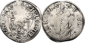 Italy, Papal States. Ancona, Giulio III (1550-1555). AR Giulio (27mm, 2.60g). Good Fine