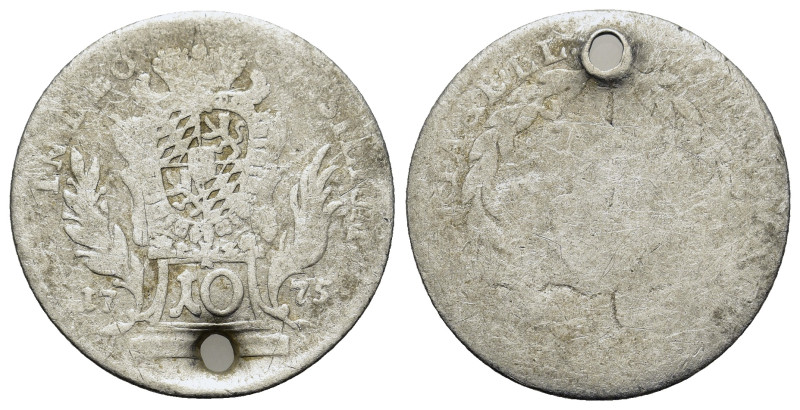 Germany. Maximilian III. Joseph, 1745-1777. AR 10 Kreuzer 1775 (24,6mm, 3g). Mün...