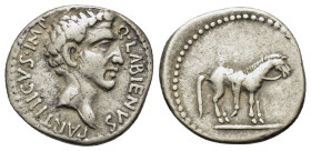 Quintus Labienus. Uncertain mint in south-eastern Asia Minor, early 40 BC. Replica of AR Denarius (18,3mm, 3.67g) Bare head to right; Q•LABIENVS•PARTH...