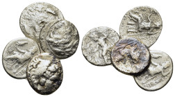 Lot of 4 Greek AR coins, to be catalog. Lot sold as is, no return