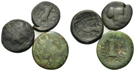 Lot of 3 Æ Greek coins, to be catalog. Lot sold as is, no return.