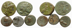 Lot of 5 Æ Greek coins, to be catalog.