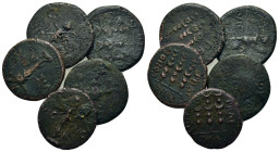Lot of 5 Æ Roman Provincial coins, to be catalog. Lot sold as is, no return.