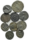 Lot of 10 Late Roman Imperial Æ coins, to be catalog. Lot sold as is, no return
