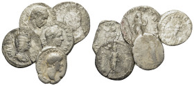 Lot of 5 Roman Imperial AR coins, to be catalog. Lot sold as is, no return