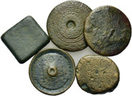 Lot of 5 Byzantine weights to be catalog. Lot sold as is, no return