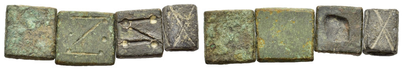 Lot of 4 Byzantine weights to be catalog. Lot sold as is, no return