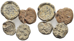 Lot of 4 Byzantine PB Seals, to be catalog. Lot sold as is, no return