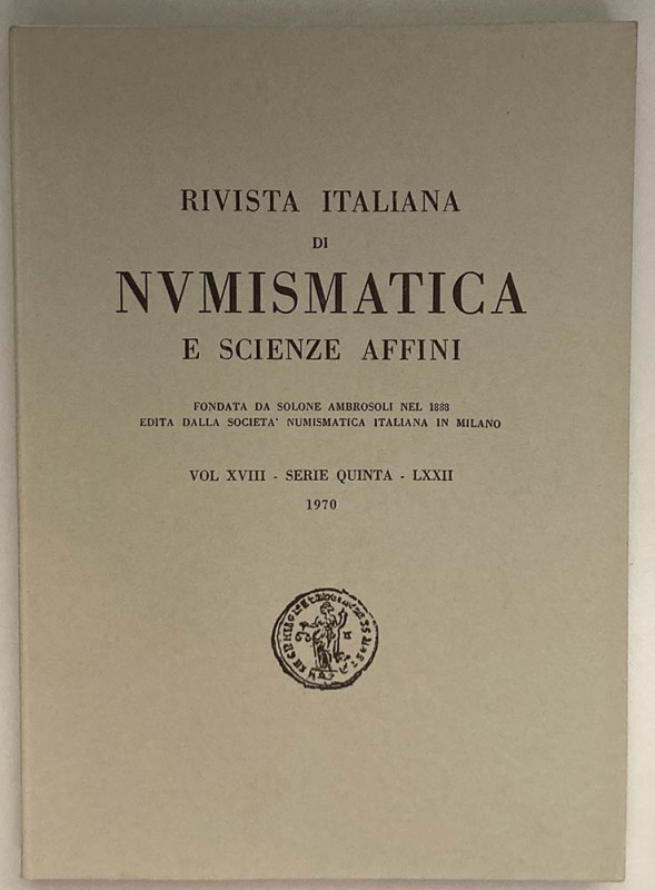 AA.VV. Rivista Italiana di Numismatica e Scienze Affini fondata da Solone Ambros...