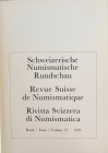 AA.VV. Revue Suisse de Numismatique. Tome 72, 1993. Softcover, pp. 252, b/w plates. Sommaire: Mildenberg, Leo: Sikulo-Punische Münzlegenden Requier, P...