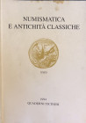 AA.VV. Quaderni Ticinesi. Numismatica e Antichità Classiche. Lugano 1994. Softcover, pp. 401, b/w plates. Index: Ahlqvist, A., Dogs in early Christian...