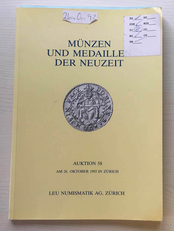 Bank Leu Auktion 58 Munzen und Medaillen Schweizer Goldmunzen, Europaische Medai...