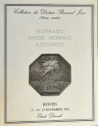 Bourgey E. Collection du Docteur Bernard Jean (2eme Vente), Monnaies, Papier Monnaie. Rouen 13-15 Novembre 1992. Softcover, lots 2166, b/w illustratio...